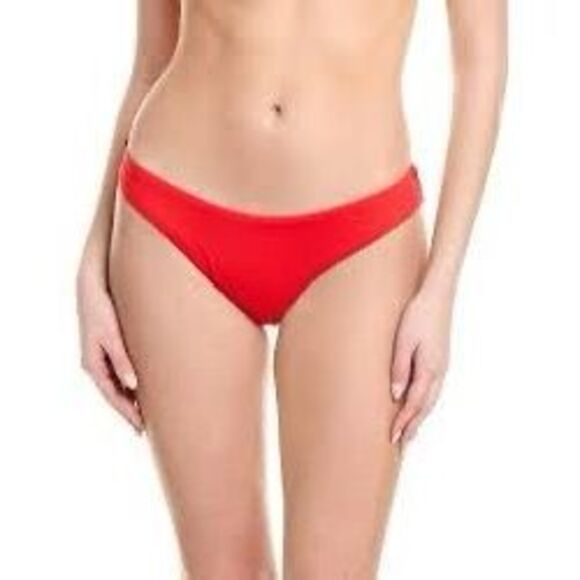 NWT La Blanca red bikini bottoms, classic style Size 12 - Picture 1 of 5